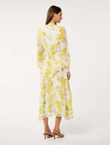 Sutton Ruffle Hem Midi Dress Forever New