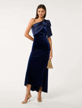 Delta Velvet Bow Maxi Dress Forever New