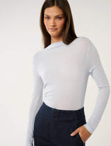 RaeLynn Ruched Wool Blend Top Forever New