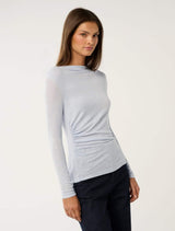 RaeLynn Ruched Wool Blend Top Forever New