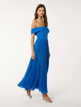 Louise Off Shoulder Pleat Midi Dress Forever New