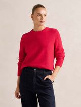 Tallulah Crew Neck Sweater Bright Rose Forever New