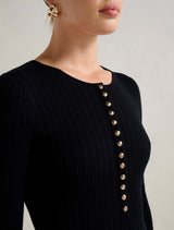 Louise Button Through Knit Mini Dress Forever New