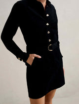 Tess Long Sleeve Cord Mini Dress Forever New