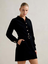 Tess Long Sleeve Cord Mini Dress Forever New