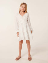 Everly Teen Lace Trim Dress Forever New