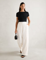 Rebecca Scallop Trim T-Shirt Forever New