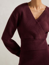 Sloane Petite Wrap Knit Sweater Forever New