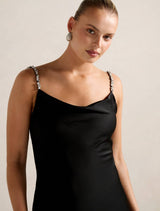 Presley Diamante Strap Satin Maxi Dress Forever New