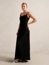 Presley Diamante Strap Satin Maxi Dress Forever New