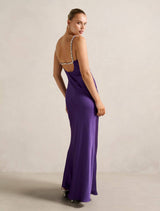 Presley Diamante Strap Satin Maxi Dress Forever New