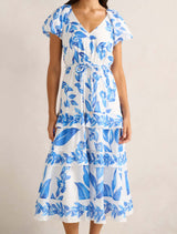 Iris Tiered Ruffle Midi Dress Forever New