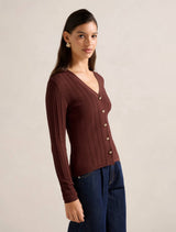 Izzy Pointelle Long Sleeve Top Forever New