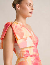 Darcy One Shoulder Bow Mini Dress Forever New