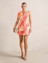 Darcy One Shoulder Bow Mini Dress Forever New