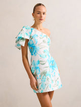 Darcy One Shoulder Bow Mini Dress Forever New