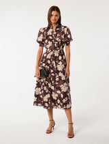 Julianne Short Sleeve Midi Dress Forever New