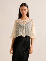 Scarlett Sequin Cape 0 Gold Forever New