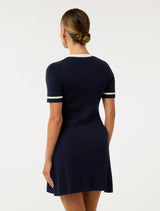 Kerry Petite Contrast Knit Mini Dress Forever New
