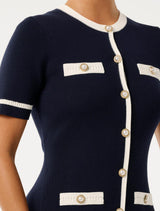 Kerry Petite Contrast Knit Mini Dress Forever New