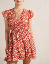 Fleur Flutter Sleeve Mini Dress Forever New