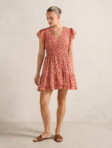 Fleur Flutter Sleeve Mini Dress Forever New