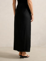 Maggie Linen Column Maxi Skirt Forever New