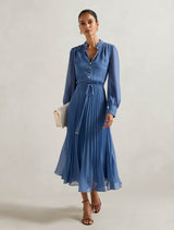 Annabel Petite Midi Dress Misty Blue Forever New