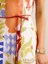 Mattie Seam Detail Linen Midi Dress Forever New