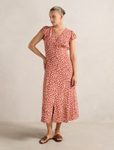 Winona Scallop Detail Midi Dress Seymour Ditsy Forever New