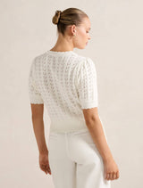 Bianca Stitch Detail Knit Top Forever New