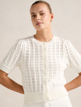 Bianca Stitch Detail Knit Top Forever New