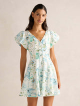 Camden Puff Sleeve Mini Dress Macy Floral Forever New