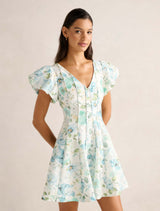 Camden Puff Sleeve Mini Dress Forever New