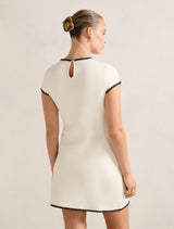 Marla Whipstitch Trim Mini Dress Forever New