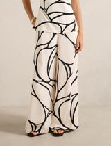 Miya Wide Leg Pants Sabine Abstract Co-ord Forever New
