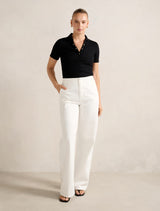 Amari Press Stud Polo Top Forever New