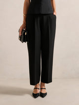 Felicity Barrel Leg Pants Black Forever New