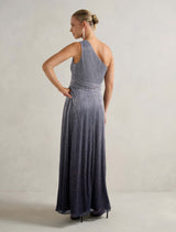 Billie Asymm Plisse Midi Dress Forever New