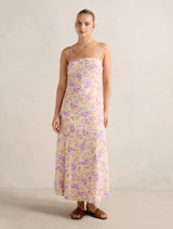 Georgina Strappy Midi Dress Saja Ditsy Forever New