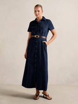 Lucy Denim Dress Dark Wash Forever New