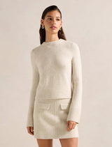 Natalie Knit Sweater Co-Ord Oat Forever New