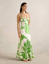 Sloane Printed Satin Maxi Dress Forever New