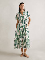 Eleanor Short Sleeve Midi Dress Ionia Abstract Forever New