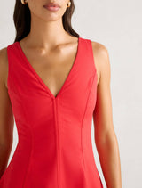 Fran Fit & Flare Linen Mini Dress Forever New