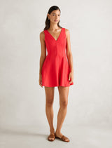 Fran Fit & Flare Linen Mini Dress Forever New