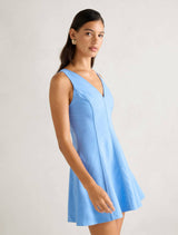 Fran Fit & Flare Linen Mini Dress Forever New