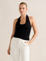 Nicky Halter Neck Top Black Forever New