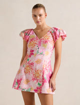 Elyssa Puff Sleeve Mini Dress Carmen Floral Forever New