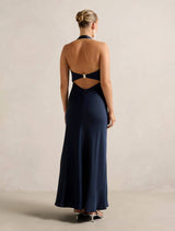 April Open Back Satin Maxi Dress Forever New